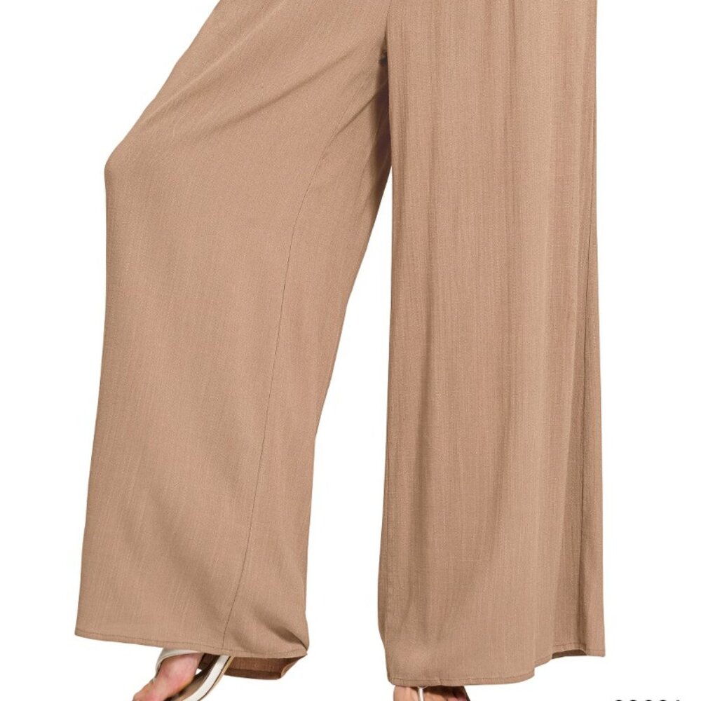Zenana Smocked Waistband‎ Wide Leg Lounge Pants